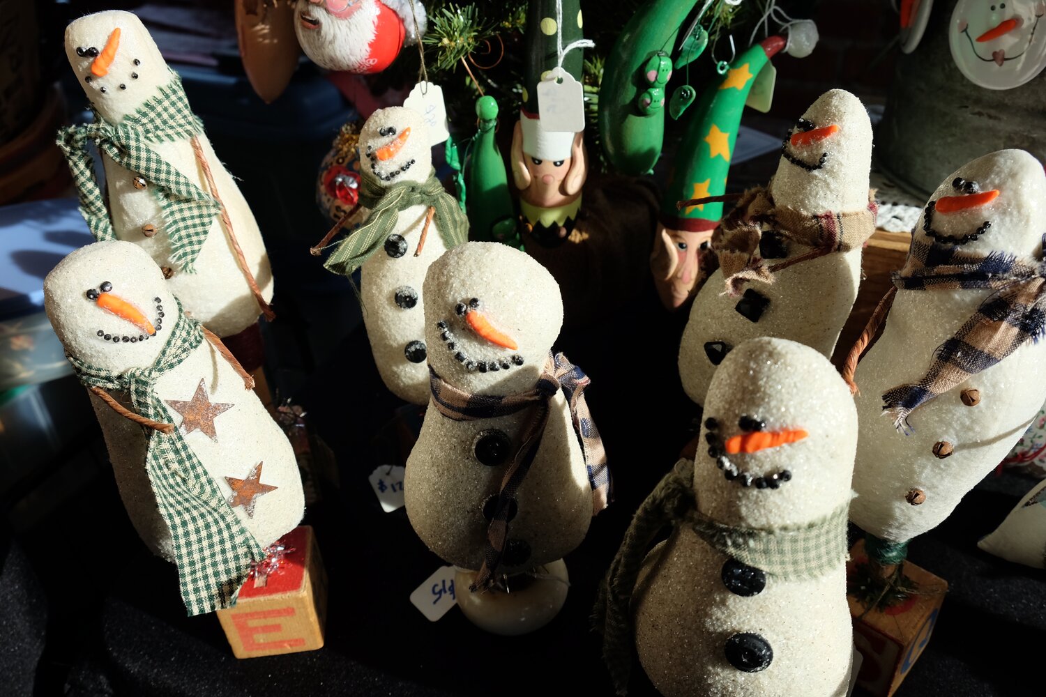 Just in case there isn't snow on hand, you can pick up a small snowman at The Cooperage's Holiday Artisans' Market in Honesdale, PA.